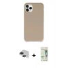 MARSİLYAN™- iPhone 11 Pro Max Kılıf Zirve Modern Özel Seri - Siyah 20D Premium Cam Ekran Koruyucu + Pers Alüminyum Kamera Lens - SH