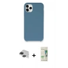 MARSİLYAN™- iPhone 11 Pro Max Kılıf Zirve Modern Özel Seri - Siyah 20D Premium Cam Ekran Koruyucu + Pers Alüminyum Kamera Lens - SH