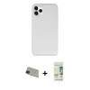 MARSİLYAN™- iPhone 11 Pro Max Kılıf Zirve Modern Özel Seri - Siyah 20D Premium Cam Ekran Koruyucu + Rainbow Kamera Lens Koruma Cam - YL
