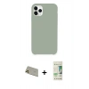 MARSİLYAN™- iPhone 11 Pro Max Kılıf Zirve Modern Özel Seri - Siyah 20D Premium Cam Ekran Koruyucu + Rainbow Kamera Lens Koruma Cam - GD