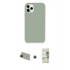 MARSİLYAN™- iPhone 11 Pro Max Kılıf Zirve Modern Özel Seri - Siyah 20D Premium Cam Ekran Koruyucu + Rainbow Kamera Lens Koruma Cam - YL