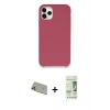 MARSİLYAN™- iPhone 11 Pro Max Kılıf Zirve Modern Özel Seri - Siyah 20D Premium Cam Ekran Koruyucu + Rainbow Kamera Lens Koruma Cam - GD