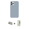 MARSİLYAN™- iPhone 11 Pro Max Kılıf Zirve Modern Özel Seri - Siyah 20D Premium Cam Ekran Koruyucu + Rainbow Kamera Lens Koruma Cam - GD