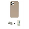 MARSİLYAN™- iPhone 11 Pro Max Kılıf Zirve Modern Özel Seri - Siyah 20D Premium Cam Ekran Koruyucu + Rainbow Kamera Lens Koruma Cam - YL