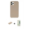 MARSİLYAN™- iPhone 11 Pro Max Kılıf Zirve Modern Özel Seri - Siyah 20D Premium Cam Ekran Koruyucu + Renkli Kamera Lens Koruma Cam - SI