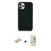 MARSİLYAN™- iPhone 11 Pro Max Kılıf Zirve Modern Özel Seri - Siyah 20D Premium Cam Ekran Koruyucu + Renkli Kamera Lens Koruma Cam - TU