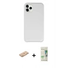 MARSİLYAN™- iPhone 11 Pro Max Kılıf Zirve Modern Özel Seri - Siyah 20D Premium Cam Ekran Koruyucu + Renkli Kamera Lens Koruma Cam - TU