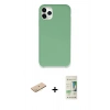 MARSİLYAN™- iPhone 11 Pro Max Kılıf Zirve Modern Özel Seri - Siyah 20D Premium Cam Ekran Koruyucu + Renkli Kamera Lens Koruma Cam - SI