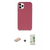 MARSİLYAN™- iPhone 11 Pro Max Kılıf Zirve Modern Özel Seri - Siyah 20D Premium Cam Ekran Koruyucu + Renkli Kamera Lens Koruma Cam - PE