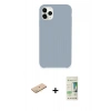 MARSİLYAN™- iPhone 11 Pro Max Kılıf Zirve Modern Özel Seri - Siyah 20D Premium Cam Ekran Koruyucu + Renkli Kamera Lens Koruma Cam - SI