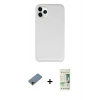 MARSİLYAN™- iPhone 11 Pro Max Kılıf Zirve Modern Özel Seri - Siyah 20D Premium Cam Ekran Koruyucu + Shine Kamera Lens Koruma Cam - GD