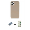 MARSİLYAN™- iPhone 11 Pro Max Kılıf Zirve Modern Özel Seri - Siyah 20D Premium Cam Ekran Koruyucu + Metal Kamera Lens Koruma Cam - SH