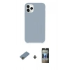 MARSİLYAN™- iPhone 11 Pro Max Kılıf Zirve Modern Özel Seri - Siyah 34D Hayalet Izgaralı Cam + Shine Kamera Lens Koruma Cam - GD