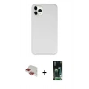 MARSİLYAN™- iPhone 11 Pro Max Kılıf Zirve Modern Özel Seri - Siyah 360 Mat Full Body Arka Koruyucu + Kırmızı Pers Alüminyum Kamera Lens