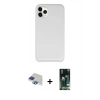MARSİLYAN™- iPhone 11 Pro Max Kılıf Zirve Modern Özel Seri - Siyah 360 Mat Full Body Arka Koruyucu + Lacivert Pers Alüminyum Kamera Lens