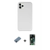 MARSİLYAN™- iPhone 11 Pro Max Kılıf Zirve Modern Özel Seri - Siyah 360 Mat Full Body Arka Koruyucu + Metal Kamera Lens Koruma Cam - MI