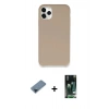 MARSİLYAN™- iPhone 11 Pro Max Kılıf Zirve Modern Özel Seri - Siyah 360 Mat Full Body Arka Koruyucu + Metal Kamera Lens Koruma Cam - MI