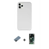 MARSİLYAN™- iPhone 11 Pro Max Kılıf Zirve Modern Özel Seri - Siyah 360 Mat Full Body Arka Koruyucu + Shine Kamera Lens Koruma Cam - SH