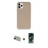 MARSİLYAN™- iPhone 11 Pro Max Kılıf Zirve Modern Özel Seri - Siyah 360 Mat Full Body Arka Koruyucu + Rainbow Kamera Lens Koruma Cam - YL