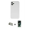 MARSİLYAN™- iPhone 11 Pro Max Kılıf Zirve Modern Özel Seri - Siyah 360 Mat Full Body Arka Koruyucu + Rainbow Kamera Lens Koruma Cam - YL