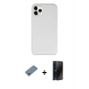 MARSİLYAN™- iPhone 11 Pro Max Kılıf Zirve Modern Özel Seri - Siyah 3D Antistatik Hayalet Cam Ekran Koruyucu + Metal Kamera Lens Koruma Cam - GD