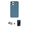 MARSİLYAN™- iPhone 11 Pro Max Kılıf Zirve Modern Özel Seri - Siyah 3D Antistatik Hayalet Cam Ekran Koruyucu + Rainbow Kamera Lens Koruma Cam - YL