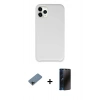 MARSİLYAN™- iPhone 11 Pro Max Kılıf Zirve Modern Özel Seri - Siyah 3D Antistatik Hayalet Cam Ekran Koruyucu + Shine Kamera Lens Koruma Cam - SH