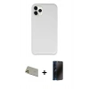 MARSİLYAN™- iPhone 11 Pro Max Kılıf Zirve Modern Özel Seri - Siyah 3D Antistatik Hayalet Cam Ekran Koruyucu + Rainbow Kamera Lens Koruma Cam - GD