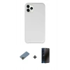 MARSİLYAN™- iPhone 11 Pro Max Kılıf Zirve Modern Özel Seri - Siyah 3D Antistatik Hayalet Cam Ekran Koruyucu + Shine Kamera Lens Koruma Cam - GD