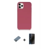 MARSİLYAN™- iPhone 11 Pro Max Kılıf Zirve Modern Özel Seri - Siyah 3D Antistatik Hayalet Cam Ekran Koruyucu + Shine Kamera Lens Koruma Cam - GI