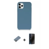 MARSİLYAN™- iPhone 11 Pro Max Kılıf Zirve Modern Özel Seri - Siyah 3D Antistatik Hayalet Cam Ekran Koruyucu + Metal Kamera Lens Koruma Cam - GD