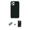 MARSİLYAN™- iPhone 11 Pro Max Kılıf Zirve Modern Özel Seri - Siyah 3D Antistatik Hayalet Cam Ekran Koruyucu + Metal Kamera Lens Koruma Cam - GD