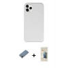 MARSİLYAN™- iPhone 11 Pro Max Kılıf Zirve Modern Özel Seri - Siyah 6D Mat Seramik Hayalet Nano Ekran Koruyucu + Açık Yeşil Metal Kamera Lens Koruma Cam