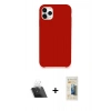 MARSİLYAN™- iPhone 11 Pro Max Kılıf Zirve Modern Özel Seri - Siyah 6D Mat Seramik Hayalet Nano Ekran Koruyucu + Kamera Lens Koruma Cam - SF