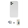 MARSİLYAN™- iPhone 11 Pro Max Kılıf Zirve Modern Özel Seri - Siyah 6D Mat Seramik Hayalet Nano Ekran Koruyucu + Pers Alüminyum Kamera Lens - LT