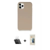 MARSİLYAN™- iPhone 11 Pro Max Kılıf Zirve Modern Özel Seri - Siyah 6D Mat Seramik Hayalet Nano Ekran Koruyucu + Kamera Lens Koruma Cam - SF