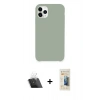 MARSİLYAN™- iPhone 11 Pro Max Kılıf Zirve Modern Özel Seri - Siyah 6D Mat Seramik Hayalet Nano Ekran Koruyucu + Kamera Lens Koruma Cam - SF