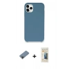 MARSİLYAN™- iPhone 11 Pro Max Kılıf Zirve Modern Özel Seri - Siyah 6D Mat Seramik Hayalet Nano Ekran Koruyucu + Metal Kamera Lens Koruma Cam - SH