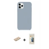 MARSİLYAN™- iPhone 11 Pro Max Kılıf Zirve Modern Özel Seri - Siyah 6D Mat Seramik Hayalet Nano Ekran Koruyucu + Renkli Kamera Lens Koruma Cam - SI