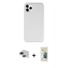 MARSİLYAN™- iPhone 11 Pro Max Kılıf Zirve Modern Özel Seri - Siyah 6D Mat Seramik Hayalet Nano Ekran Koruyucu + Pers Alüminyum Kamera Lens - SH