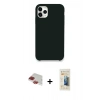 MARSİLYAN™- iPhone 11 Pro Max Kılıf Zirve Modern Özel Seri - Siyah 6D Mat Seramik Hayalet Nano Ekran Koruyucu + Pers Alüminyum Kamera Lens - KI