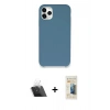 MARSİLYAN™- iPhone 11 Pro Max Kılıf Zirve Modern Özel Seri - Siyah 6D Mat Seramik Hayalet Nano Ekran Koruyucu + Kamera Lens Koruma Cam - SF
