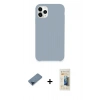 MARSİLYAN™- iPhone 11 Pro Max Kılıf Zirve Modern Özel Seri - Siyah 6D Mat Seramik Hayalet Nano Ekran Koruyucu + Metal Kamera Lens Koruma Cam - MI