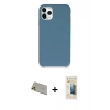 MARSİLYAN™- iPhone 11 Pro Max Kılıf Zirve Modern Özel Seri - Siyah 6D Mat Seramik Hayalet Nano Ekran Koruyucu + Gold Rainbow Kamera Lens Koruma Cam