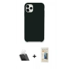 MARSİLYAN™- iPhone 11 Pro Max Kılıf Zirve Modern Özel Seri - Siyah 6D Mat Seramik Hayalet Nano Ekran Koruyucu + Kamera Lens Koruma Cam - SF