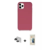 MARSİLYAN™- iPhone 11 Pro Max Kılıf Zirve Modern Özel Seri - Siyah 6D Mat Seramik Hayalet Nano Ekran Koruyucu + Pers Alüminyum Kamera Lens - SH