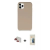 MARSİLYAN™- iPhone 11 Pro Max Kılıf Zirve Modern Özel Seri - Siyah 6D Mat Seramik Hayalet Nano Ekran Koruyucu + Pers Alüminyum Kamera Lens - KI