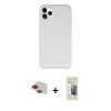 MARSİLYAN™- iPhone 11 Pro Max Kılıf Zirve Modern Özel Seri - Siyah 6D Mat Seramik Hayalet Nano Ekran Koruyucu + Pers Alüminyum Kamera Lens - KI