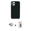 MARSİLYAN™- iPhone 11 Pro Max Kılıf Zirve Modern Özel Seri - Siyah 6D Mat Seramik Hayalet Nano Ekran Koruyucu + Pers Alüminyum Kamera Lens - LT