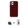 MARSİLYAN™- iPhone 11 Pro Max Kılıf Zirve Modern Özel Seri - Siyah 6D Mat Seramik Hayalet Nano Ekran Koruyucu + Kamera Lens Koruma Cam - SF